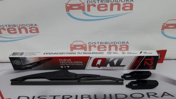 ESCOBILLA LIMPIA PARABRISAS TRASERA (LUNETA) QKL 12T 1 PZA 12 " TRASERA (ESCOBILLA TRASERA12" (CHERY FASE 2013 - / CHEVROLET CORSA II 2002 - / FORD ECOSPORT 2003 - / FORD FIESTA II 2002 - / NISSAN NOTE / NISSAN MARCH 2012 - / RENAULT TWINGO 1993 - 2003 / CHEVROLET SPIN 2012 - / CHEEVROLET VECTRA 2008 - 2013 / CITROEN C3 AIR CROS 2011 - / CITROEN C3 PICASSO 2011 - / CITROEN C4 2007 - / FIAT PUNTO 2007 - / FIAT UNO NUEVO 2010 - / FIAT UNO WAY 2010 - / PEUGEOT 308 2010 - / PEUGEOT 2008 2016- / RENAULT DUSTER 2010 - ) - ESC AT12 (T4012-Q)