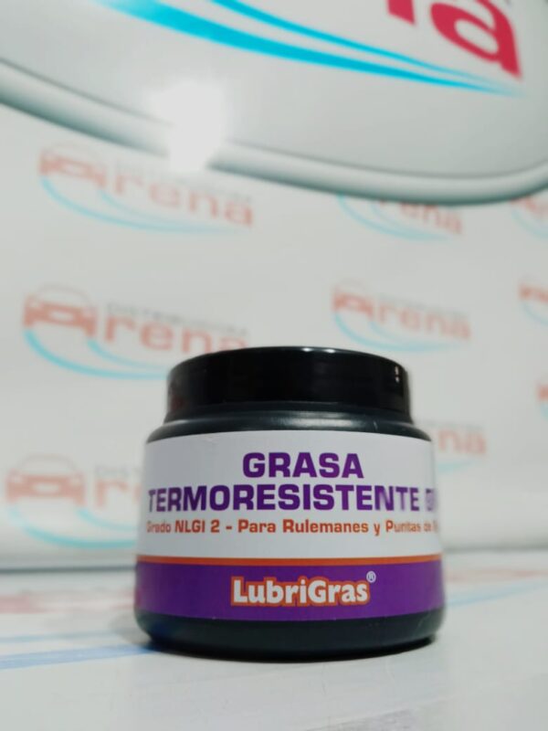 POTE GRASA TERMORRESISTENTE  (RULEMANES MARRON ) x 200 Grs. - GRAST7  LUBRIGRAS (Grasa termoresistente
Grasa inf usible resistente a temperaturas eleva­ das y al agua. Reduce el desgaste y la fricción. Protege contra la corrosión y el polvo .)