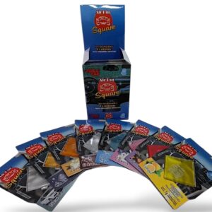 CAJA EXHIBIDORA X 24 UNIDADES PERFUME (AROMATIZADOR) AIR PUR SQUARE - FUL 9027 - FUL 9510FULL CAR (SIMIL K78 109 - K78 110 )   (  Aromatizador de acción continua, para colgar, en el automóvil,pequeños ambientes, baños, etc., gran variedad de fragancias.)
