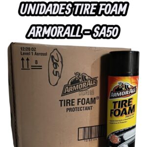 PROMO CAJA X 12 UNIDADES Espuma limpiadora y protectora para neumáticos - SA50 (revividor de negro limpia llantas- brillo de cubiertas  - silicona de cubiertas - water resistant)(armor all)