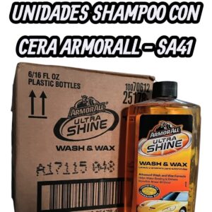 PROMO CAJA X 6 UNIDADES Líquido para lavado y encerado - SA41  (shampoo - lava autos simil a3901/12 / ful 029 - FUL 028 / k78 301 - k78 302 / 3M 39006 )(armor all)