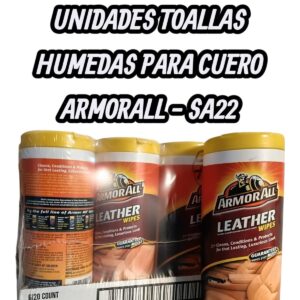 PROMO PACK X 6 UNIDADES Toallas húmedas protectoras para CUERO - SA22 (silicona interior aromatizada)(armor all)