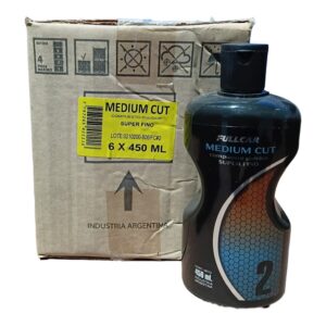 PROMO CAJA X 6 UNIDADES MEDIUM CUT "2" X 450 ML - FUL 513 FULL CAR (SIMIL COL153 / K78 450 - K78 402 - K78 403 / COL152 POLISH PULIR PULIDO)(Compuesto pulidor “super fino” elaborado a base de ceras,Compuesto pulidor “abrillantador” elaborado a base de ceras,Brinda lustre intenso y brillo superior.Cada envase contiene 450 ml..