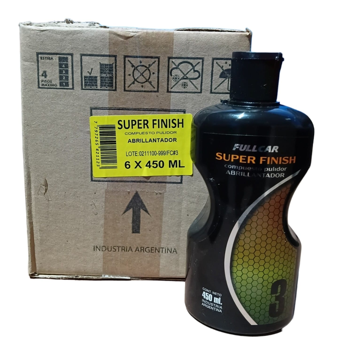 PROMO CAJA X 6 UNIDADES SUPER FINISH "3" X 450 ML - FUL 516 FULL CAR (SIMIL COL153 / K78 450 - K78 402 - K78 403 / COL152 POLISH PULIR PULIDO) (Compuesto pulidor “super fino” elaborado a base de ceras,Compuesto pulidor “abrillantador” elaborado a base de ceras,Brinda lustre intenso y brillo superior.Cada envase contiene 450 ml.. - Imagen 2