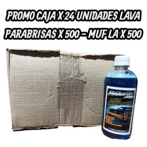 PROMO CAJA X 24 UNIDADES LAVA PARABRISAS (para sorrino) X 500 - MUF LA X 500 MUFFLER (limpia vidrios simil k78 703 - ful 706 - plus 7030 )