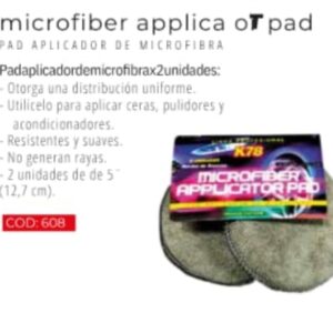 PAD APLICADOR DE MICROFIBRA PACK X 2 12,7 CM - K78 608 (SIMIL LE10D - LPPS1 - LPP2M - LEC15D)