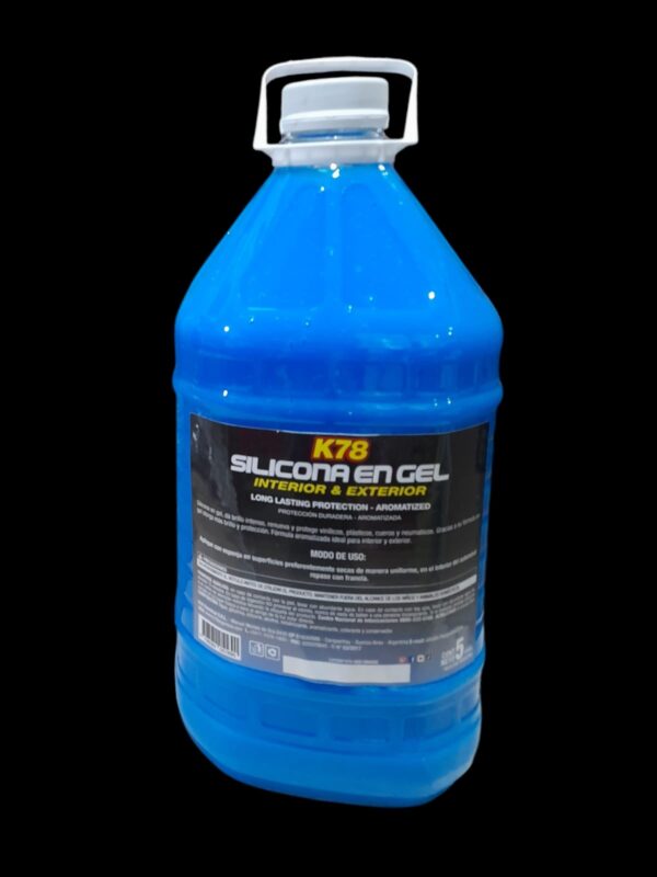 SILICONA ( LIQUIDA) EN GEL  - INTERIOR & EXTERIOR (Aromatizada) 5 LTS - K78 A840 (RENOVADOR -RECUPERADOR - VINILICOS E INTERIORES - REVIVIDOR - SIMIL K78 A843 - K78 A844 - K78 A840 - K78 A815 - K78 A813 - FUL 042 - FUL 400)