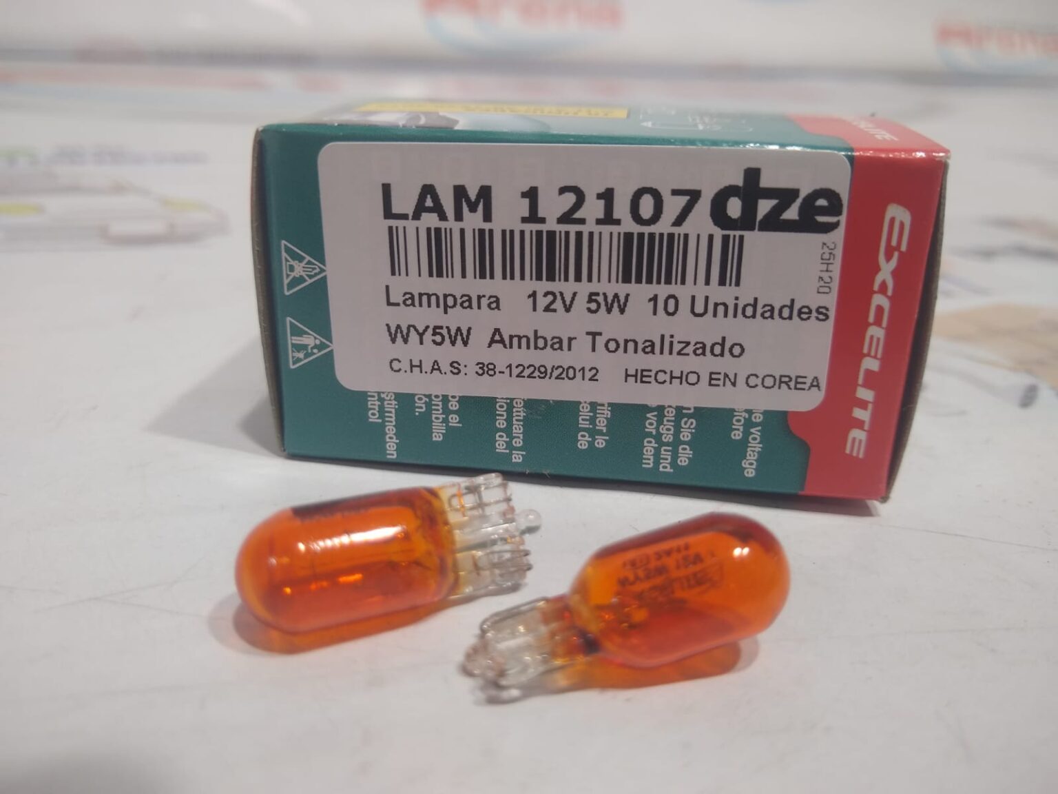 PROMO CAJA X 10 UNIDADES LAMPARA EXCELITE 12107 WY 5 12VOLTS TIPO ...