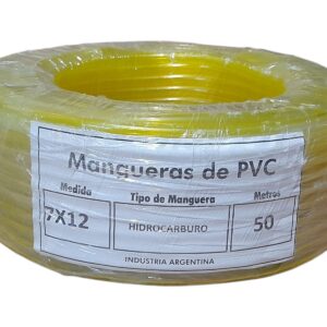 ROLLO X 50 METROS MANGUERA HIDROCARBURO AMARILLA 7 X 12 MM - ACC MH 7X12