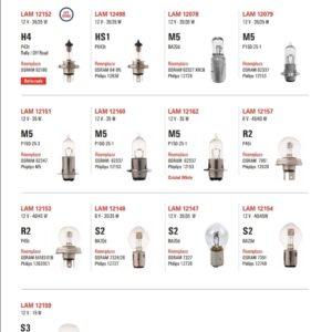 HALÓGENAS - 6/12V - MINIATURA / SEÑALIZACIÓN - 6/12V MOTOS