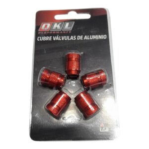 CUBRE VALVULA METALICO X5 ROJO - QKL AR21