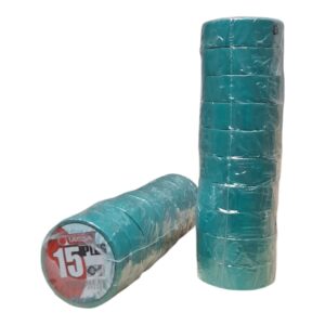 PACK X 10 UNIDADES CINTA AISLADORA TACSA 15 PLUS 10M VERDE - TAC 06