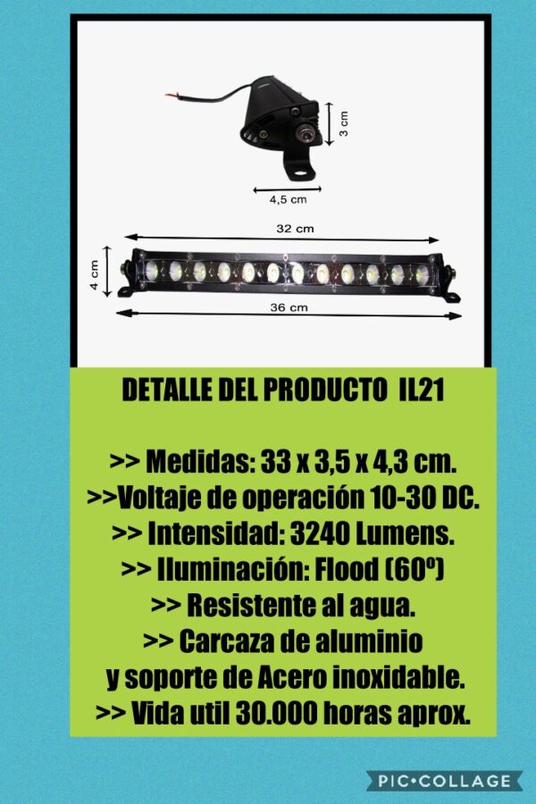 PROMO BARRA LED 36W P/4X4 RED C F1- CLARA - QKL IL21