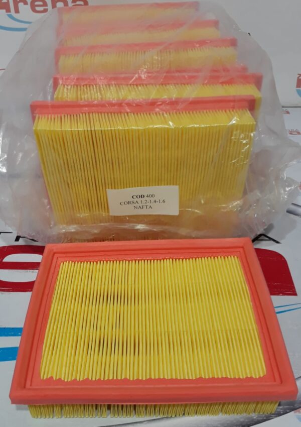 PROMO PACK X 10 UNIDADES FILTROS NEW FILT TIPO PANEL A GRANEL CHEVROLET CORSA 1.2 - 1.4 -1.6 - 16 V. NAFTA - AIPA 400  ALTO: 42 mm. ANCHO: 166 mm LARGO: 210 mm
EQUVALENCIAS:
MANN: C2256
FRAM: CA5496
WEGA: FAP2827
MARENO: MR152
EMAFI: EAM 2041