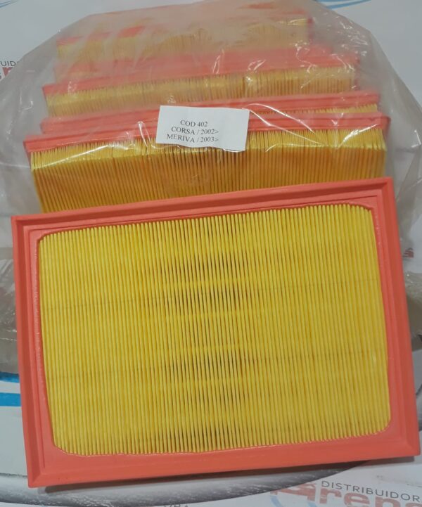 PROMO PACK X 10 UNIDADES FILTROS NEW FILT TIPO PANEL A GRANEL CHEVROLET CORSA 1.7 TD 2002> -  MERIVA 1.7 TDI  1.8/ 8 VALVULAS - AIPA 402  ALTO: 40 mm. ANCHO: 206 mm LARGO: 288 mm
EQUIVALENCIAS:
MANN: C 30 125/4 WEGA: FAP3280
FRAM: CA9391 MARENO: MR289  EMAFI:2053