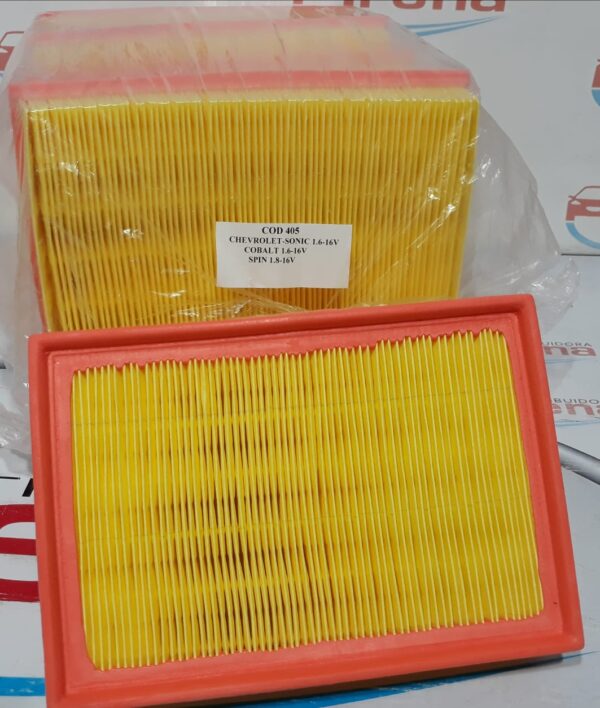 PROMO PACK X 10 UNIDADES FILTROS NEW FILT TIPO PANEL A GRANEL CHEVROLET SONIC 1,6-16V - COBALT 1,6 - 16V - SPIN 1,8-16V- 12 > - AIPA 405  ALTO: 50 mm ANCHO: 167 mm LARGO: 240 mm
Equivalencias:
MANN: C 24 028/1 WEGA: FAP3269
FRAM: CA11222 MARENO: MR383
EMAFI:EAM 2094