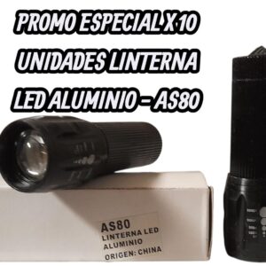 PROMO X 10 UNIDADES LINTERNA DE LED METALICA 12 CM - QKL AS80