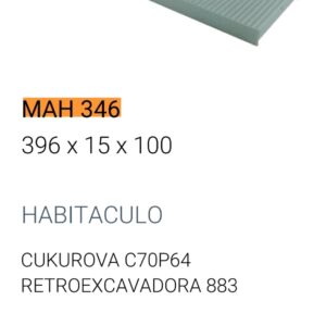 Filtros para Habitáculo - CUKUROVA C70P64 (OEM : -) - MAH 346   (  MAH 346 - - - HM 2175 - - -)