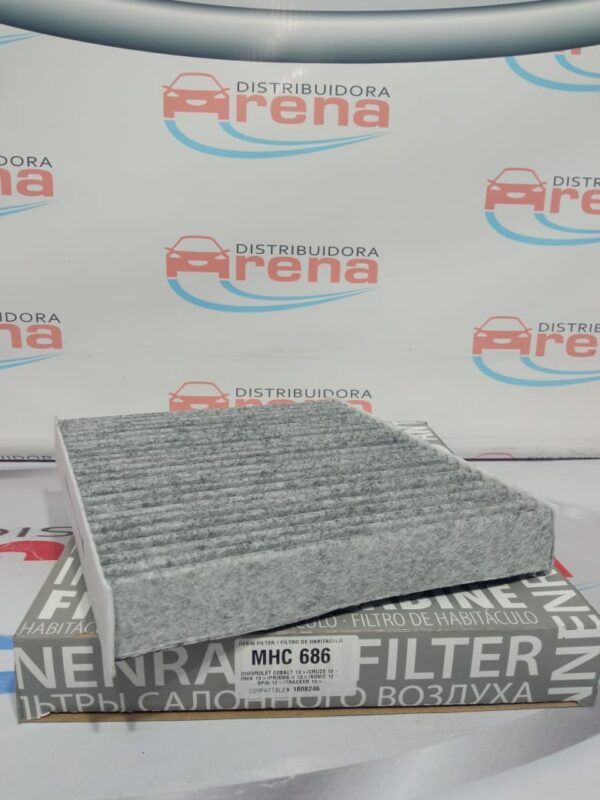 Filtros para Habitáculo CARBON ACTIVADO - CHEVROLET COBALT/CRUZE/ONIX/PRISMA II/SONIC/SPIN/TRACKER 13> (OEM : 1808246) - MHC 686   (   MHC 686 - AKX-35723/C CFA 10774 - THC 1013/2016 CUK 2442 1808246
)