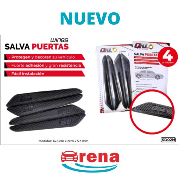 PROMO SALVAPUERTA WINGS 4 UN NEG QKL - QKL SD02N