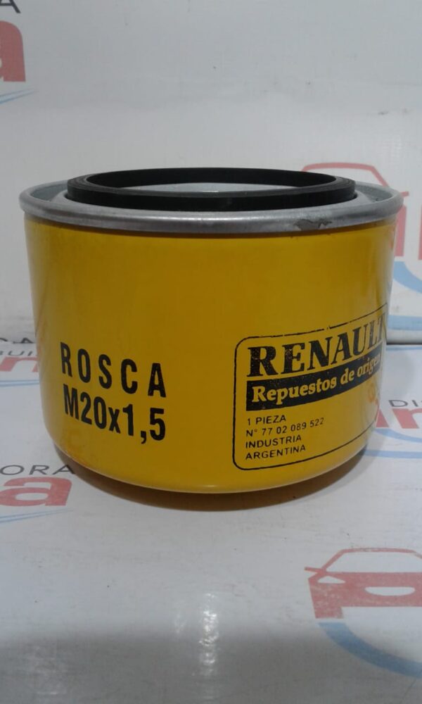 FILTROS DE ACEITE LINEA RENAULT  12 (Rosca M20x1,5) - CLA A2