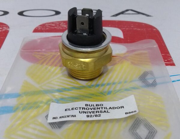 bulbo (sensore electroventilador) RENAULT. UNIVERSAL 2 PATAS. AISL.NEGRO. 92º - 82º.  - B 860