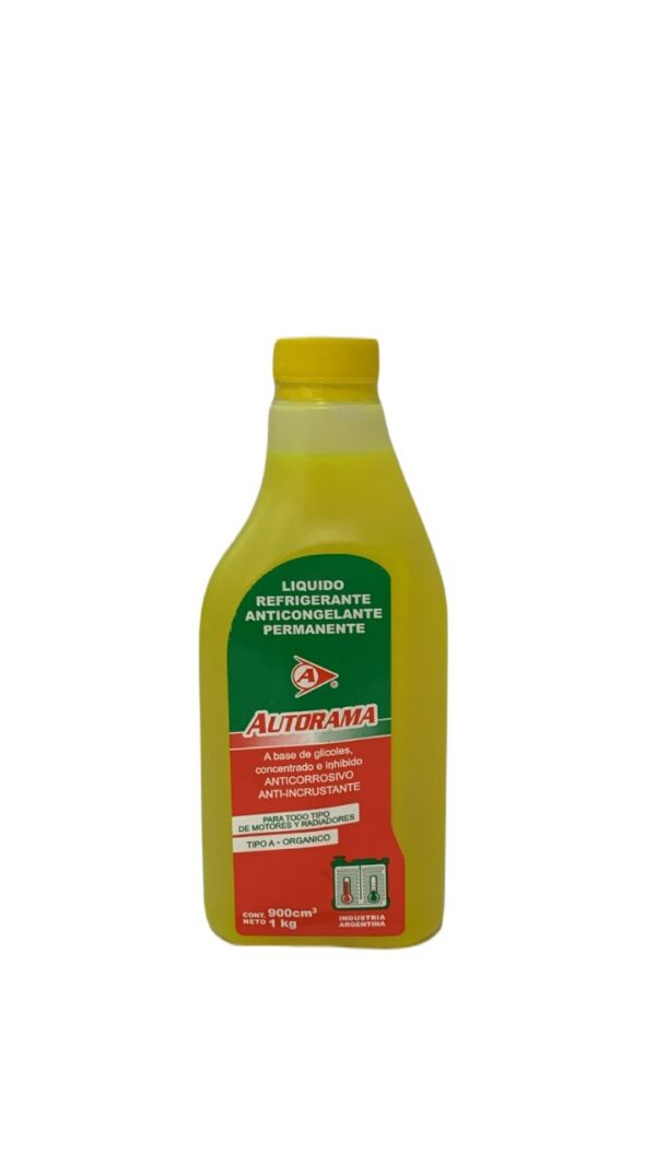 AMARILLO REFRIGERANTE ANTICONGELANTE CONCENTRADO X 900 CM3. - REF003 AGUACAR (Refrigerante Anticongelante
Producto a base de glicoles concentrado e inhibido. anticorrosivo, anti incrustrante.
Recomendado para todo tipo de radiadores y espe­ cialmente para motores con block y tapas de alumi­ nio. En los porcentajes indicados evita congela­ miento,corrosión y recalentamiento. No se evapo­ ra aún en temperaturas límites de funcionamiento.)