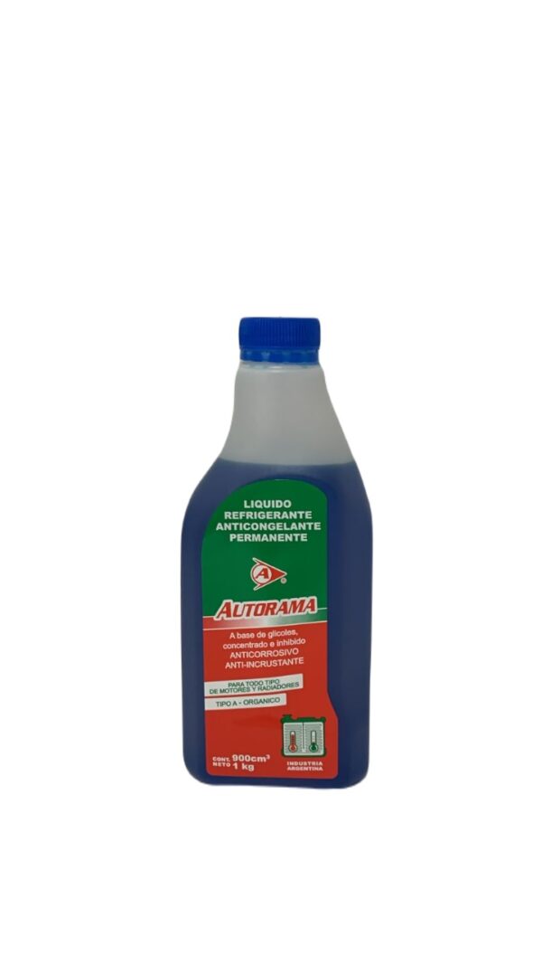 AZUL REFRIGERANTE ANTICONGELANTE CONCENTRADO X 900 CM3. - REF003 AGUACAR (Refrigerante Anticongelante
Producto a base de glicoles concentrado e inhibido. anticorrosivo, anti incrustrante.
Recomendado para todo tipo de radiadores y espe­ cialmente para motores con block y tapas de alumi­ nio. En los porcentajes indicados evita congela­ miento,corrosión y recalentamiento. No se evapo­ ra aún en temperaturas límites de funcionamiento.)