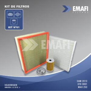 Kit de Filtros N°1 VOLKSWAGEN AMAROK 10>EAM 2013 + EFO 3001 + MAH 253