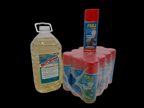 PROMOCION OFERTA ESPECIAL  24 MOTORLIMP PLUS X 5 LITROS Y TE LLEVAS SIN CARGO 12 GOMAS WATER RESISTANT AEROSOL