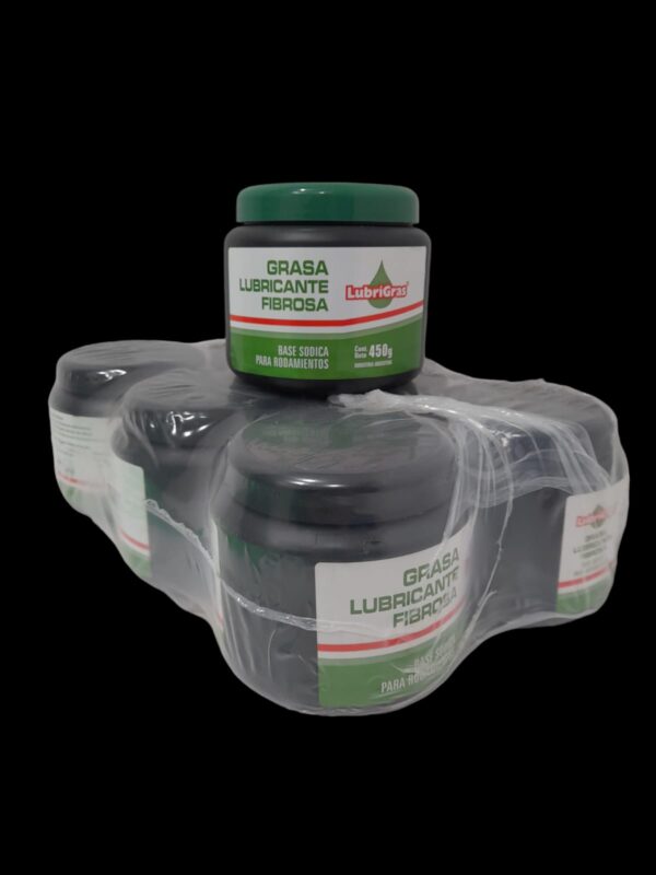 PROMO PACK X 6 UNIDADES POTE GRASA FIBROSA  (RULEMANES VERDE ) x 450 Grs. - GRAS07  LUBRIGRAS(Grasa lubricante fibrosaProducida para ser utilizada en rodamientos en condiciones severas de trabajo. No se aconseja su uso en presencia de agua.)