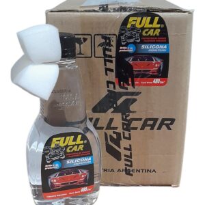 PROMO CAJA X 12 UNIDADES Silicona LIQUIDA Aromatizada x 480 cc. Liquida - FUL 406 FULL CAR (simil k78 202 - a3211/12 - plus 7005)  (Silicona aromatizada líquida. Da brillo renueva yprotege cueros, plásticos, vinílicos y gomas.)