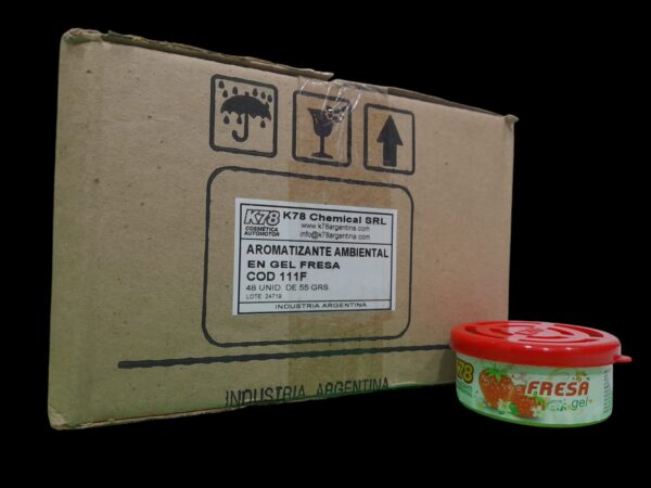 PROMO CAJA X 48 UNIDADES AROMATIZANTE AMBIENTAL LATITA DE GEL 55 grs (FRESA) - K78 111FR