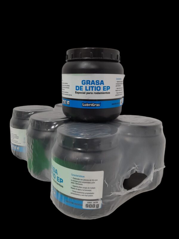 PROMO PACK X 6 UNIDADES GRASA LITIO (MARRON) X 900GRS - GRASL4  LUBRIGRAS(Grasa de Litio EPElaborada con jabones de litio que le otorgan gran estabilidad y alto poder lubricante. Soporta altas cargas de trabajo. Repele el agua y la humedad.Posee excelentes prop iedades antioxidantes y antiherrumbre.)
