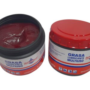 POTE GRASA MULTIUSO x 450 Grs. - GRAS01  LUBRIGRAS (LITIO ROJA)(Grasa lubricante multiusoProducto de excelente adhesividad. buena resis­ tencia alagua y la humedad. Producida para lubri­ cación de chasis. automotores, maquinaria vial, agrícola e industrial sin exigenc ia de temperatura.)