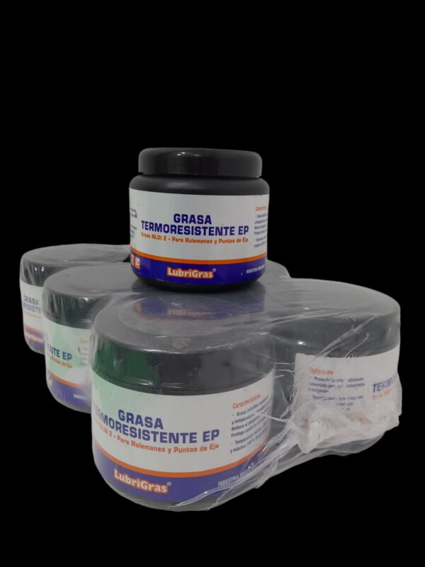 PROMO PACK X 6 UNIDADES POTE GRASA TERMORRESISTENTE (RULEMANES MARRON ) x 450 Grs. - GRAST07  LUBRIGRAS (Grasa termoresistenteGrasa inf usible resistente a temperaturas eleva­ das y al agua. Reduce el desgaste y la fricción. Protege contra la corrosión y el polvo .)