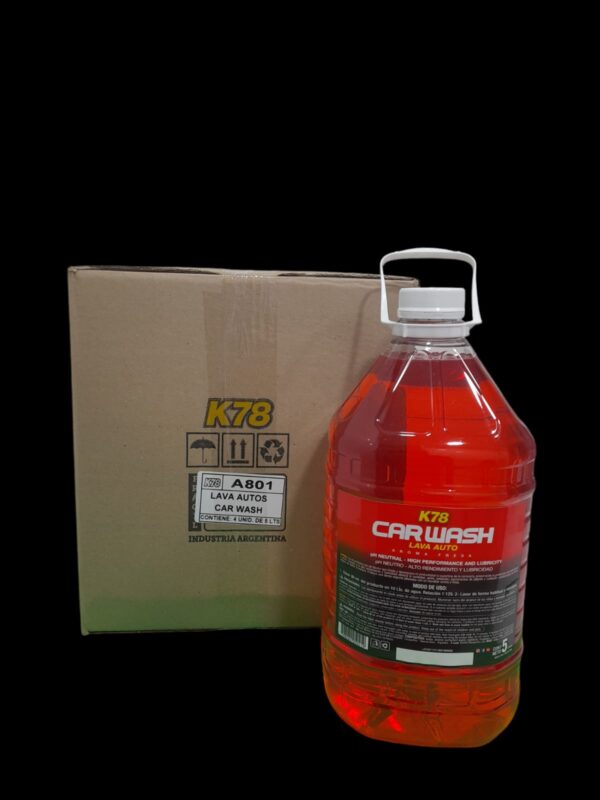 PROMO CAJA X 4 BIDONES LAVA AUTOS (SHAMPOO - ESPUMA) PH NEUTRO   (Aroma Fresa) 5 LTS - K78 A801 (SIMIL FUL 024 - FUL 027 - FUL 025 - FUL 002 - FUL 020 ETC)