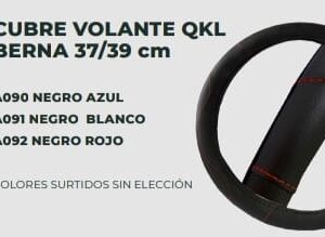 CUBRE VOLANTE AUTO QKL BERNA 37/39CM NEGRO/ROJO QKL AO90-NR =(AO92)
