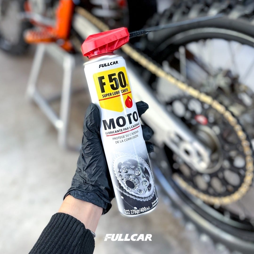 PROMO PACK X 12 UNIDADES LUBRICANTE DE CADENAS AEROSOL DOBLE ACCION F50 X 400 CC - FUL 922 FULL CAR (SIMILAR K78 505 / PLUS 9920) ((Lubricante diseñado especialmente para engrasar todo tipo de lcadenas a utilizar en condiciones extremas. l Adecuado tanto paracadenas con junta tórica como sin ella. Penetra en pernos y bujes) - Image 2