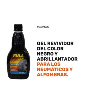 Revividor de NEGRO PARA EXTERIOR (gomas Y alfombras NEGRO) x 480 cc. - FUL 311 - FUL 310 FULL CAR (simil A3904/12 - ful 303 / k78 209 - k78 213)  (Gel revividor del color negro y abrillantador para neumáticos yalfombras. Solución acuosa gelificada, libre de solventes.)