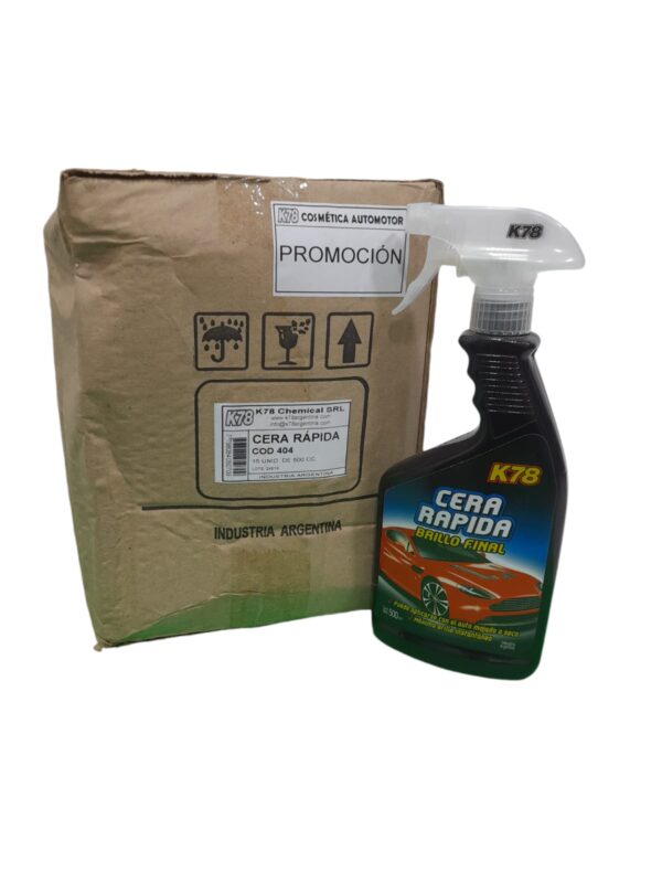 PROMO CAJA X 15 UNIDADES SPRAY CERA LÍQUIDA 600 ml - K78 404 (SIMIL FUL 056 - FUL 500 /  - K78 451 / BRILLO EXPRESS / CERA LIQUIDA CARNAUBA)