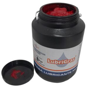 POTE GRASA MULTIUSO x 5 Kg. - GRAS03  LUBRIGRAS (LITIO ROJA)(Grasa lubricante multiusoProducto de excelente adhesividad. buena resis­ tencia alagua y la humedad. Producida para lubri­ cación de chasis. automotores, maquinaria vial, agrícola e industrial sin exigenc ia de temperatura.)