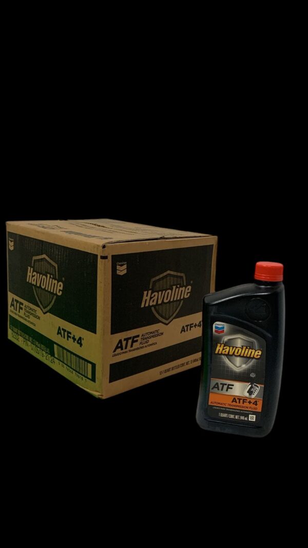 PROMO CAJA X 12 BOTELLAS HAVOLINE ATF+4 AUTOMATIC TRANSMISSION FLUID (TRANSMISION AUTOMATICA ATF + 4 HIDRAULICO) (1/4 galon casi 1 litro )  11,36 L - CHE 222270481 ACEITE (HIDRAULICO ATF + 4) CHEVRON