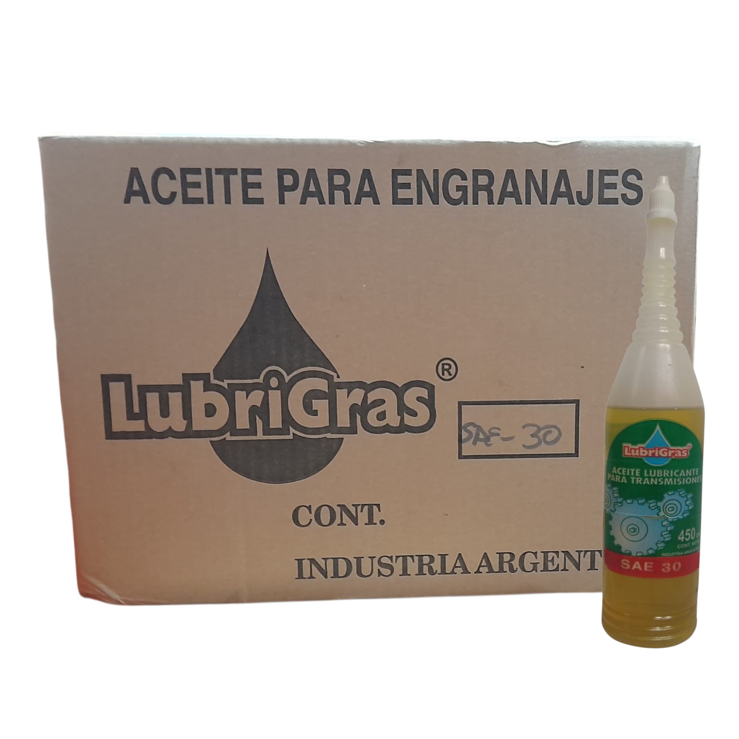 POMO ACEITE SAE30 X 450 CM3. - SAE305 LUBRIGRAS(Aceites lubricantes SAEContiene aditivos especiales. Buena resistencia ala película lubricante. Muy buen control de la expansión de los sellos. Protección contra la acción de agentes externos. Excelente inhibición contra oxicación y herrumbes.) - Image 2