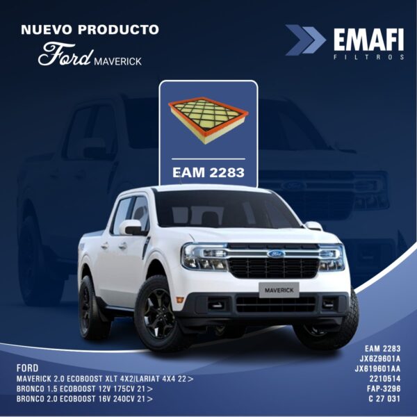 PROMO CAJA X 20 UNIDADES FORD BRONCO 1.5, 2.0 ECOBOOST 21>/MAVERICK 2.0 ECOBOOST XLT/LARIAT 22>        "JX6Z9601AJX619601AA2210514"        C 27 031        -        FAP-3296        -        AR1762PM                268        204        40        Panel - Image 2