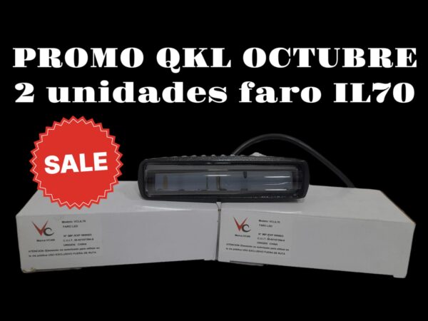 PROMO QKL  2 UNIDADES ( FARO PROYECTOR LED 18 W RECTANGULAR) FARO PROYECTOR LED F1-CLARA 18W   15,7 cm x 4,2 cm - QKL IL70