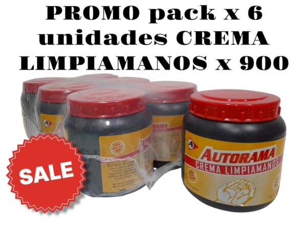 PROMO PACK X 6 UNIDADES CREMA LIMPIAMANOS x 900Grs - MAN02 AUTORAMA (LIMPIEZA MANO- CREMA - DESENGRASANTE - SIMIL K78 350 - FUL 713)