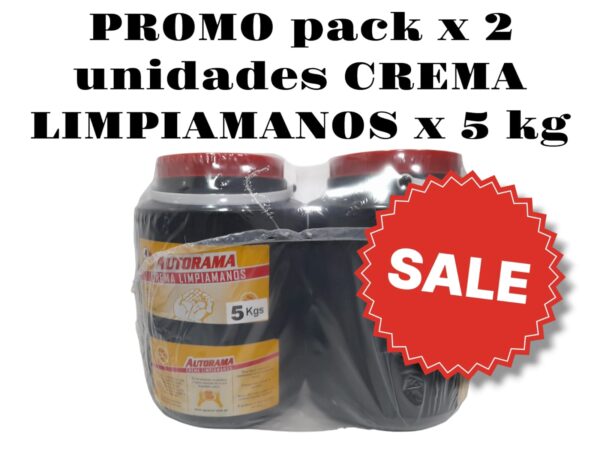 PROMO PACK X 2 UNIDADES CREMA LIMPIAMANOS x  5 KG. - MANO3 AUTORAMA (LIMPIEZA MANO- CREMA - DESENGRASANTE - SIMIL K78 350 - FUL 713)