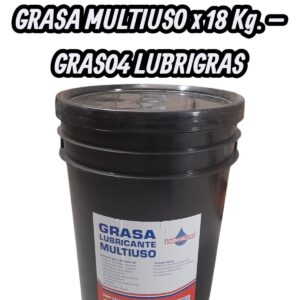 PROMO X 2 UNIDADES BALDE GRASA MULTIUSO x 18 Kg. - GRAS04  LUBRIGRAS (LITIO ROJA)(Grasa lubricante multiusoProducto de excelente adhesividad. buena resis­ tencia alagua y la humedad. Producida para lubri­ cación de chasis. automotores, maquinaria vial, agrícola e industrial sin exigenc ia de temperatura.)