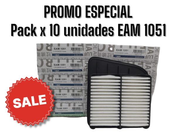 PROMO PACK X 10 UNIDADES [FILTRO EMAFI] DFSK C31/C32/C35 1.5 18> - EAM 1051  (EAM 1051 - JFA-0D00 - - - - 1109120VC04)